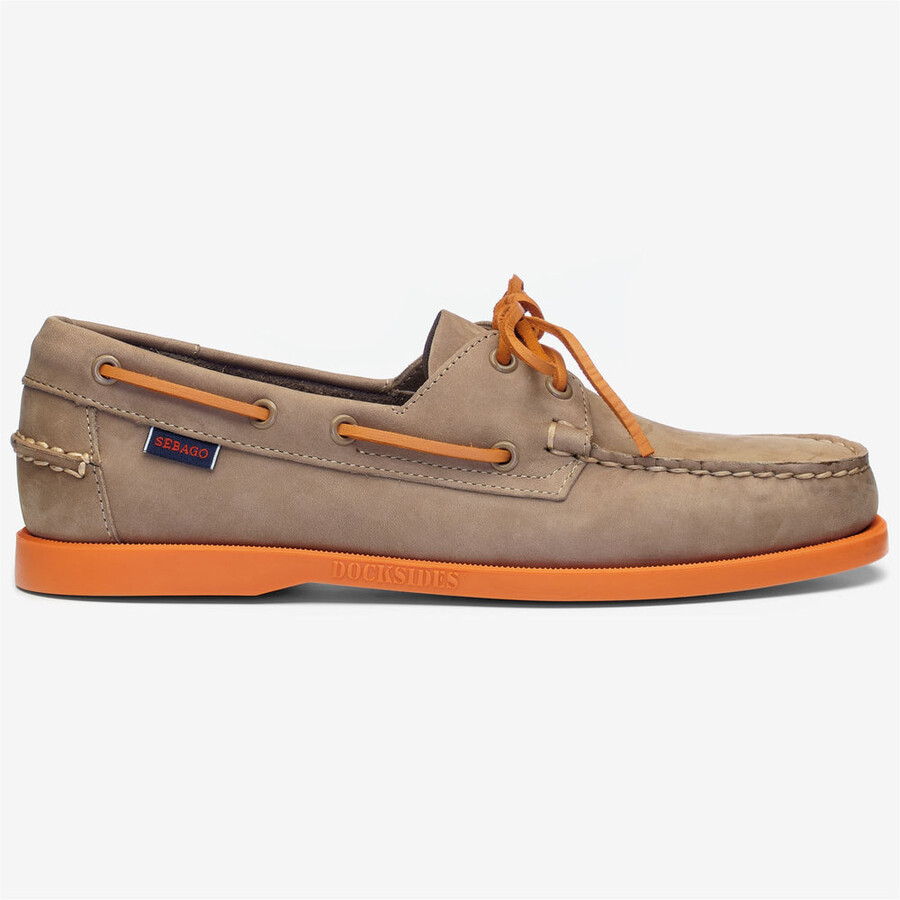 docksides portland nubuck marrÓn gris taupe-naranja