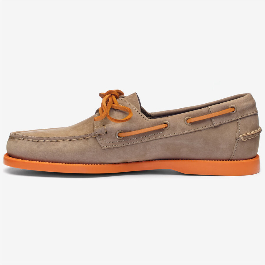 docksides portland nubuck marrÓn gris taupe-naranja