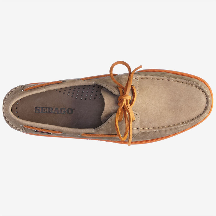 docksides portland nubuck marrÓn gris taupe-naranja