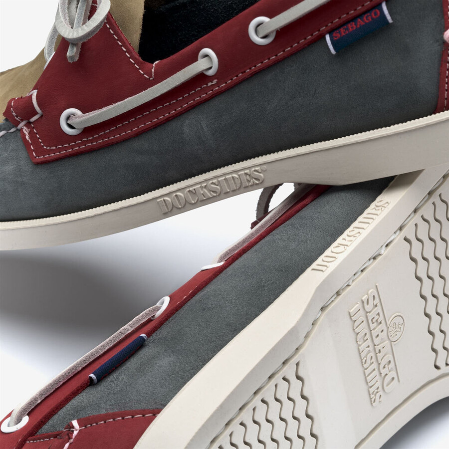 portland spinnaker nubuck gris lt-ahumado-rojo
