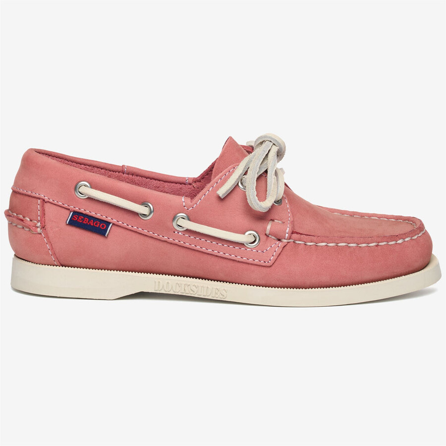 docksides portland nubuck mujer rosa-blanco